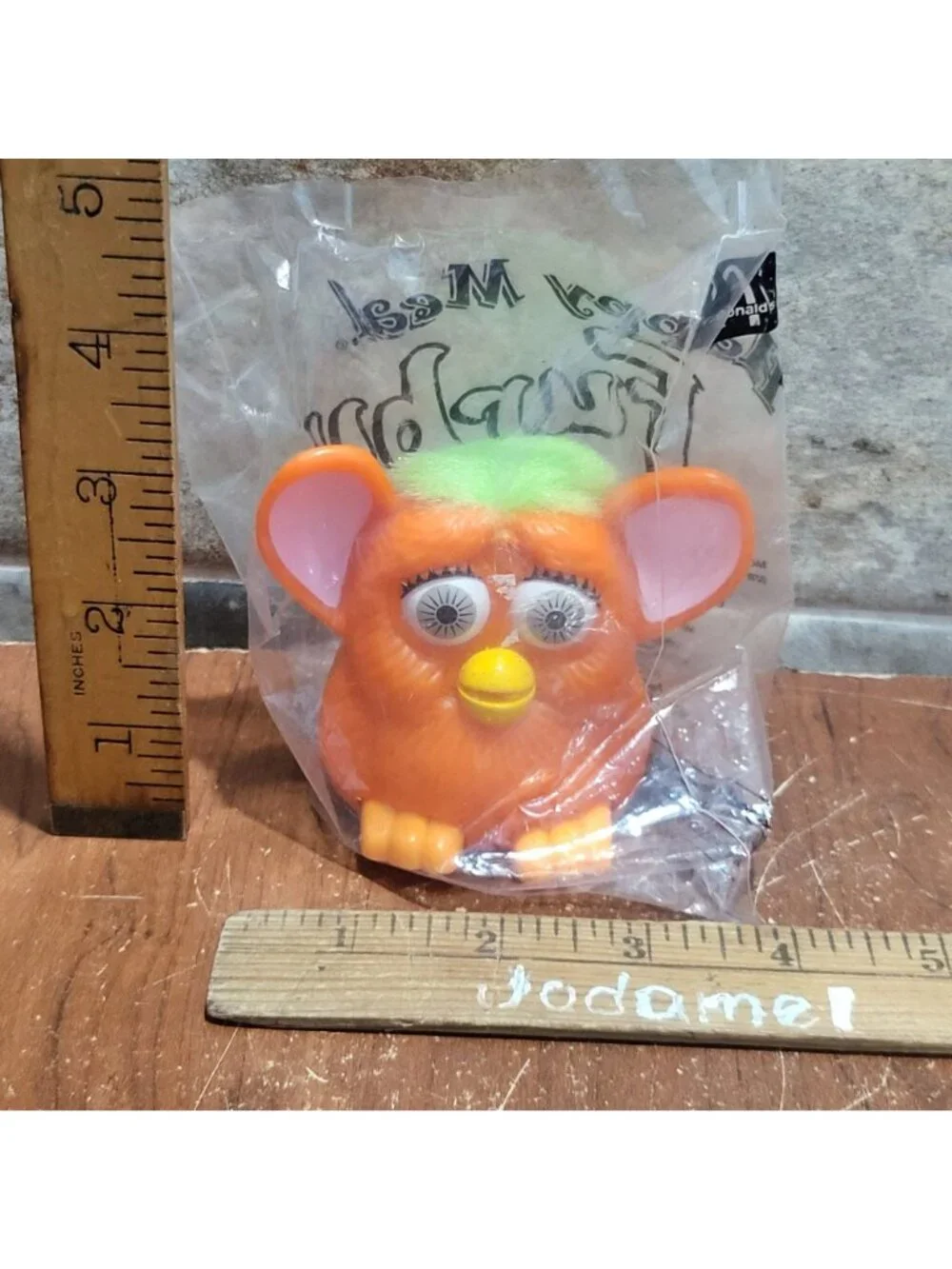 McDonalds Happy Meal Orange Lime Green Furby Toy 1998 Sealed Original Plastic Pa